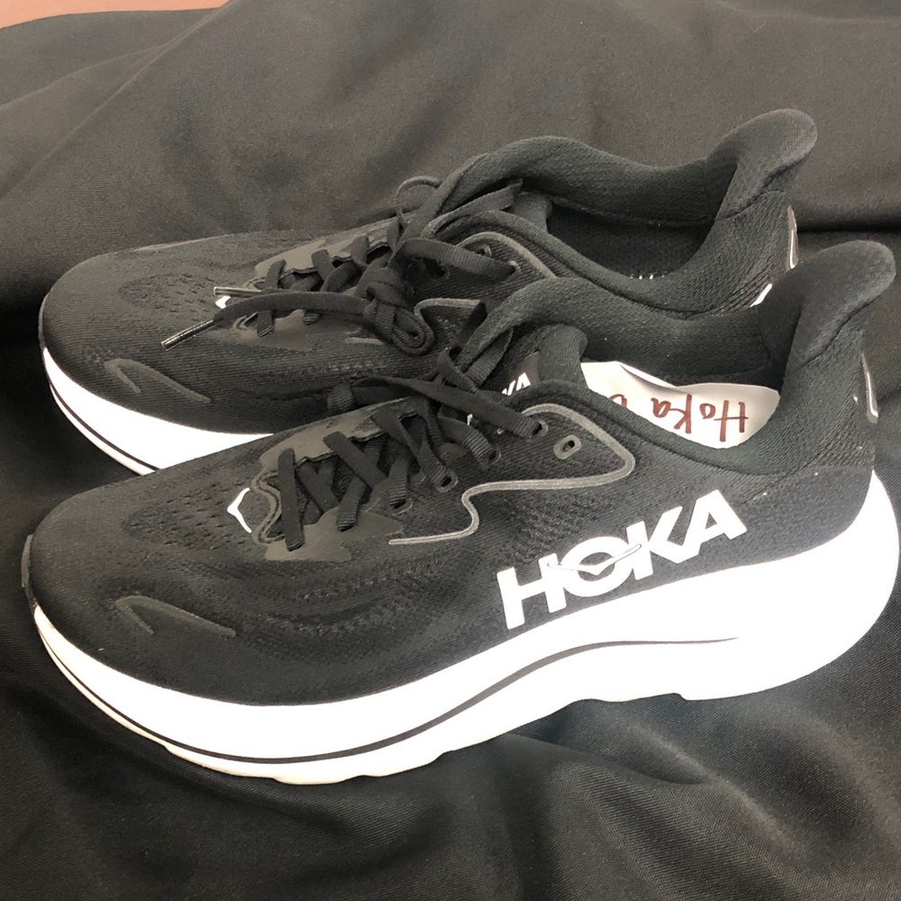 Black Hoka Clifton 10 Sneakers New Sz 10D